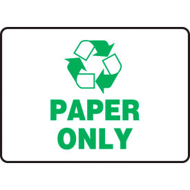 ACCUFORM MANUFACTURING MPLR569VP AccuformNMC™ Paper Only Label w/ Recycle Sign, Plastic, 7" x 10" image.