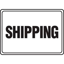 ACCUFORM MANUFACTURING MVHR576VA AccuformNMC™ Shipping Delivery Location Sign, Aluminum, 10" x 14", Black/White image.