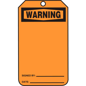 ACCUFORM MANUFACTURING MWGT205CTP Accuform MWGT205CTP Warning Tag, PF-Cardstock, 25/Pack image.