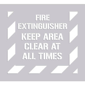 ACCUFORM MANUFACTURING PMS325 Accuform PMS325 Floor Stencil - Fire Extinguisher, Keep Clear - 36" x 36" image.