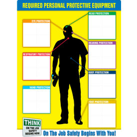 Accuform PPE357 PPE-ID Customizable PPE Poster, 24