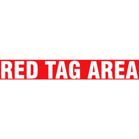 ACCUFORM MANUFACTURING PTP183 Accuform PTP183 Floor Stripe™ - Red Tag Area - 3" x 12" image.
