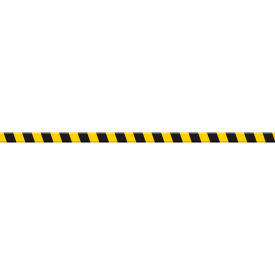 ACCUFORM MANUFACTURING PTP213 Accuform PTP213 Tough-Mark™ Heavy-Duty Message Strip, Black/Yellow Stripes, 2"x48" image.