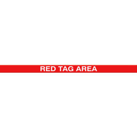 ACCUFORM MANUFACTURING PTP221 Accuform PTP221 Tough-Mark™ Heavy-Duty Message Strip, Red Tag Area, 3"x48" image.
