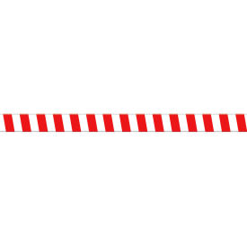 ACCUFORM MANUFACTURING PTP227 Accuform PTP227 Tough-Mark™ Heavy-Duty Message Strip, Red/White Stripes, 4"x48" image.