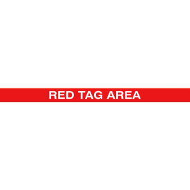 ACCUFORM MANUFACTURING PTP228 Accuform PTP228 Tough-Mark™ Heavy-Duty Message Strip, Red Tag Area, 4"x48" image.