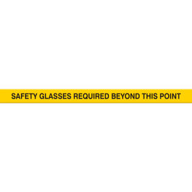 ACCUFORM MANUFACTURING PTP232 Accuform PTP232 Tough-Mark™ Heavy-Duty Message Strip, Safety Glasses Required, 4"x48" image.