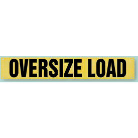 ACCUFORM MANUFACTURING SBT167 AccuformNMC™ Oversize Load Transportation Sign, Mesh Vinyl, 18" x 84", Black/Yellow image.