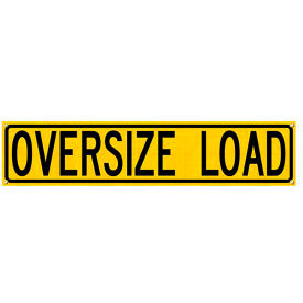 ACCUFORM MANUFACTURING SBT176 AccuformNMC™ Oversize Load Transportation Sign, Reflective Vinyl, 18" x 84", Black/Yellow image.