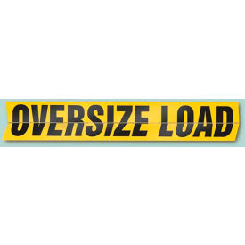 ACCUFORM MANUFACTURING SBT187 AccuformNMC™ Oversize Load Hinged Transportation Sign, Aluminum, 18" x 84", Black/Yellow image.