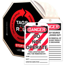 ACCUFORM MANUFACTURING TAR125 Accuform TAR125 Danger Do Not Operate Tag, PF-Cardstock, 250/Roll image.