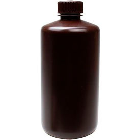 UNITED SCIENTIFIC SUPPLIES INC 33428 United Scientific™ Reagent Bottle, Narrow Mouth, HDPE, 500ml Capacity, Amber, Pack of 12 image.