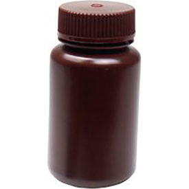 UNITED SCIENTIFIC SUPPLIES INC 33463 United Scientific™ Reagent Bottle, Wide Mouth, HDPE, 125ml Capacity, Amber, Pack of 12 image.
