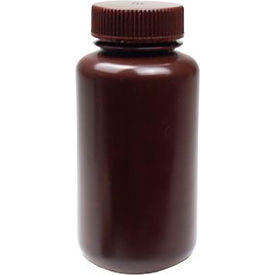 UNITED SCIENTIFIC SUPPLIES INC 33464 United Scientific™ Reagent Bottle, Wide Mouth, HDPE, 250ml Capacity, Amber, Pack of 12 image.