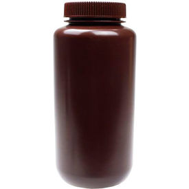 UNITED SCIENTIFIC SUPPLIES INC 33466 United Scientific™ Reagent Bottle, Wide Mouth, HDPE, 1000ml Capacity, Amber, Pack of 6 image.