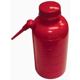 UNITED SCIENTIFIC SUPPLIES INC 36606-R United Scientific™ Wash Bottle, Unitary, LDPE, 500ml Capacity, Red, Pack of 4 image.