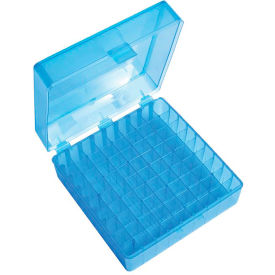 UNITED SCIENTIFIC SUPPLIES INC 66501 United Scientific™ Cryo Cube Box, Polypropylene, 81 Places, Blue/Yellow, Pack of 4 image.