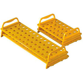 UNITED SCIENTIFIC SUPPLIES INC P20202 United Scientific™ Microcentrifuge Tube Rack, 24 Places, Yellow, Pack of 8 image.
