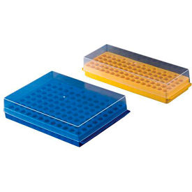 UNITED SCIENTIFIC SUPPLIES INC P20206 United Scientific™ Microcentrifuge Tube Rack, Reversible, 96 Places, Blue, Pack of 6 image.
