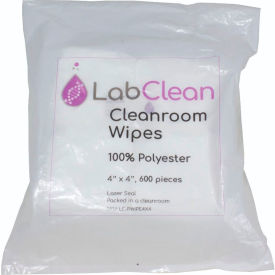 UNITED SCIENTIFIC SUPPLIES INC PWIPE4X4 United Scientific™ Labclean™ Cleanroom Wipes, 100% Polyester, 4"L x 4"W, Pack of 600 image.