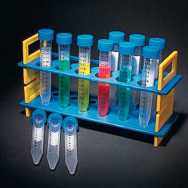 UNITED SCIENTIFIC SUPPLIES INC TTRSET-P United Scientific™ Test Tube Rack Set w/ 15 ml Capacity 12 Plastic Tubes image.