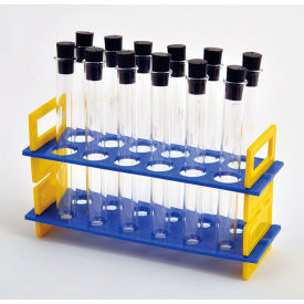 UNITED SCIENTIFIC SUPPLIES INC TTRSET United Scientific™ Test Tube Rack w/ 24ml Capacity 12 Glass Tubes & Rubber Stoppers image.