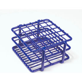 UNITED SCIENTIFIC SUPPLIES INC TTWE02 United Scientific™ Test Tube Rack For 10-13mm Tubes, 36 Places, Wire, Epoxy-Coated, Blue image.