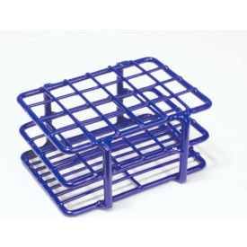 UNITED SCIENTIFIC SUPPLIES INC TTWE03 United Scientific™ Test Tube Rack For 13-16mm Tubes, 24 Places, Wire, Epoxy-Coated, Blue image.