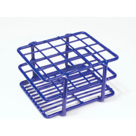 UNITED SCIENTIFIC SUPPLIES INC TTWE04 United Scientific™ Test Tube Rack For 16-20mm Tubes, 20 Places, Wire, Epoxy-Coated, Blue image.