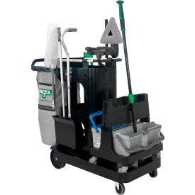 Unger® DeepCleanRx Janitorial Cart System Black 