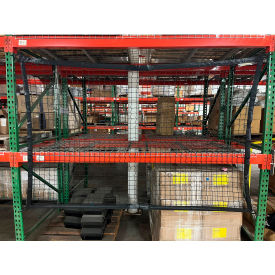 Adrians Safety Solutions Modular Pallet Rack Safety Netting For 102" Bay J Hook Attachment Yellow 