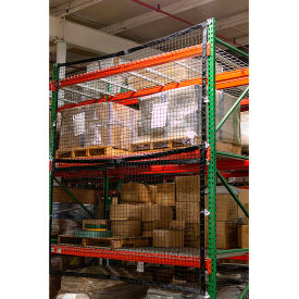 Adrians Safety Solutions Modular Pallet Rack Safety Netting For 102" Bay Std. Attachment Yellow 