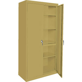 STEEL CABINETS USA, INC AAH-24RB-TS Steel Cabinets USA All-Welded Storage Cabinet, 4 Fixed Shelves, 24"W x 18"D x 72"H, Tropic Sand image.