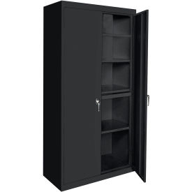 STEEL CABINETS USA, INC AAH-30RB-B Steel Cabinets USA All Adjustable All-Welded Storage Cabinet, 30"Wx18"Dx72"H, Black image.