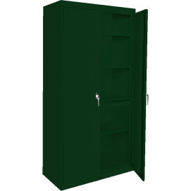 STEEL CABINETS USA, INC AAH-30RB-H-GRN Steel Cabinets USA All Adjustable All-Welded Storage Cabinet, 30"Wx18"Dx72"H, Hunter Green image.