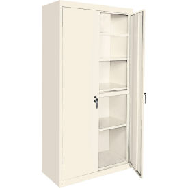 STEEL CABINETS USA, INC AAH-30RB-P Steel Cabinets USA All Adjustable All-Welded Storage Cabinet, 30"Wx18"Dx72"H, Putty image.
