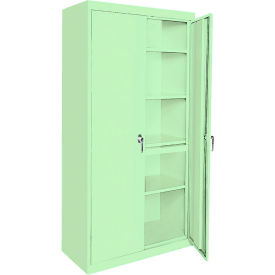STEEL CABINETS USA, INC AAH-30RB-PT-GRN Steel Cabinets USA All Adjustable All-Welded Storage Cabinet, 30"Wx18"Dx72"H, Pastel Green image.