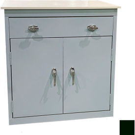 STEEL CABINETS USA, INC ABL-362PT-H-GRN Steel Cabinets USA Counter Height Cabinet w/ Drawer & Laminate Top, 36"W x 18"D x 42"H, Hunter Green image.