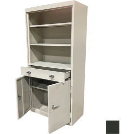 STEEL CABINETS USA, INC AFD-301-C Steel Cabinets USA All-Welded Bookcase Cabinet w/Drawer & Shelves, 30"W x 18"D x 72"H, Charcoal image.