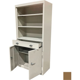 STEEL CABINETS USA, INC AFD-301-TS Steel Cabinets USA All-Welded Bookcase Cabinet w/Drawer & Shelves, 30"W x 18"D x 72"H, Tropic Sand image.
