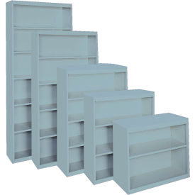 STEEL CABINETS USA, INC BCA-363013-DB Steel Cabinets USA All-Welded Bookcase, 36"Wx13"Dx30"H, Denim Blue image.