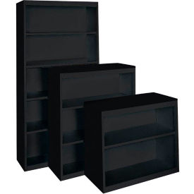 STEEL CABINETS USA, INC BCA-363018-B Steel Cabinets USA BCA-363018-B Bookcase Assembled 36x18x30 Black image.