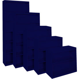 STEEL CABINETS USA, INC BCA-363018-N Steel Cabinets USA All-Welded Bookcase, 36"Wx18"Dx30"H, Navy image.