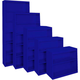 STEEL CABINETS USA, INC BCA-364213-BL Steel Cabinets USA All-Welded Bookcase, 36"Wx13"Dx42"H, Blue image.