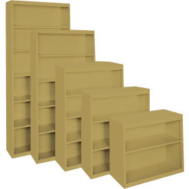 STEEL CABINETS USA, INC BCA-364213-TS Steel Cabinets USA All-Welded Bookcase, 36"Wx13"Dx42"H, Tropic Sand image.