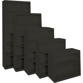 STEEL CABINETS USA, INC BCA-364218-C Steel Cabinets USA All-Welded Bookcase, 36"Wx18"Dx42"H, Charcoal image.