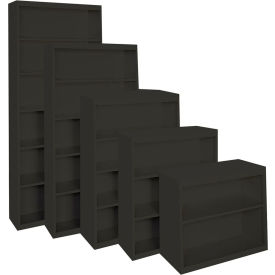 STEEL CABINETS USA, INC BCA-365218-C Steel Cabinets USA All-Welded Bookcase, 36"Wx18"Dx52"H, Charcoal image.