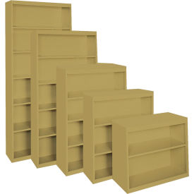 STEEL CABINETS USA, INC BCA-365218-TS Steel Cabinets USA All-Welded Bookcase, 36"Wx18"Dx52"H, Tropic Sand image.