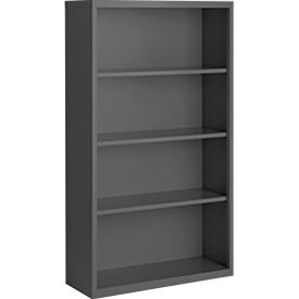 STEEL CABINETS USA, INC BCA-366013-C Steel Cabinets USA Bookcase, Assembled, 36W x 13D x 60H, Charcoal image.
