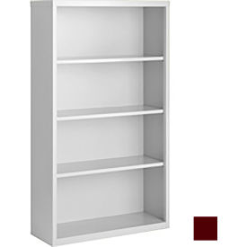 STEEL CABINETS USA, INC BCA-366013-WR Steel Cabinets USA Bookcase, Assembled, 36W x 13D x 60H, Wine Red image.